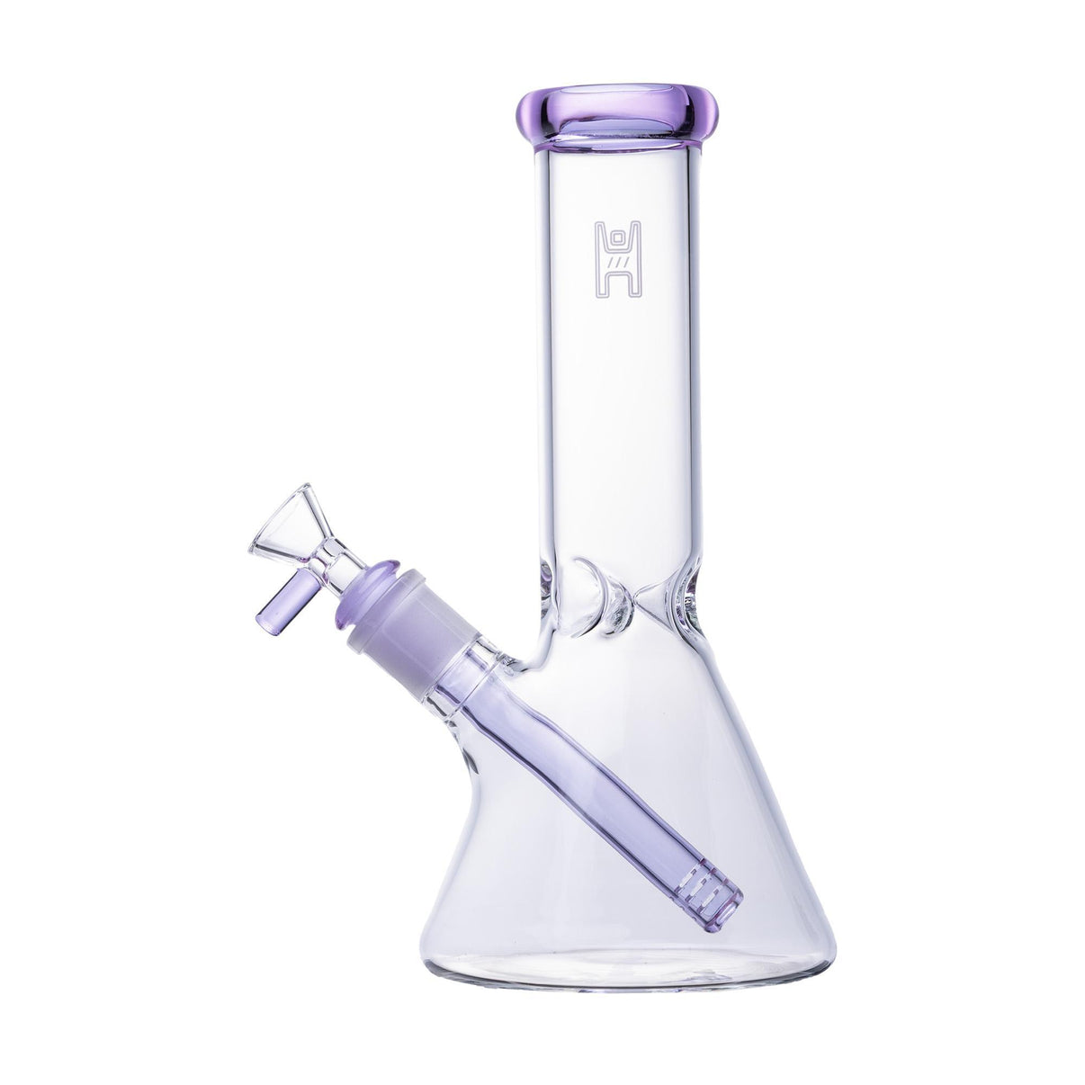 Human Grade 9" Beaker water pipe crafted from durable borosilicate glass, standing 9 inches tall.