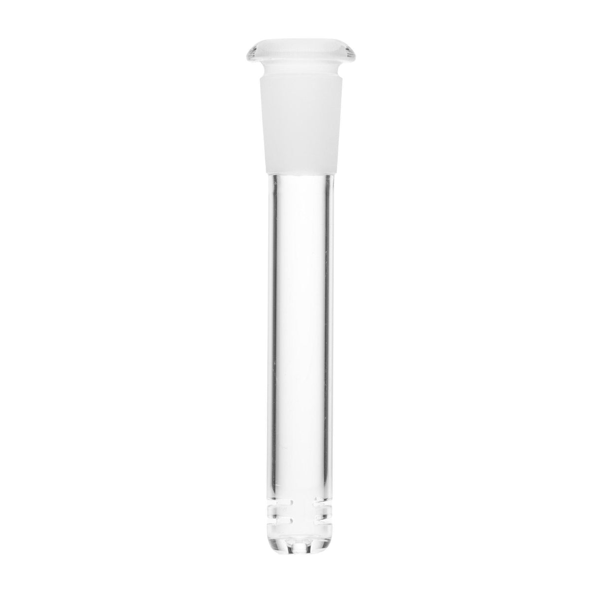 Human Grade Tube Ash Catcher 14mm, clear design, 4.7 inches tall, compatible with water pipes.