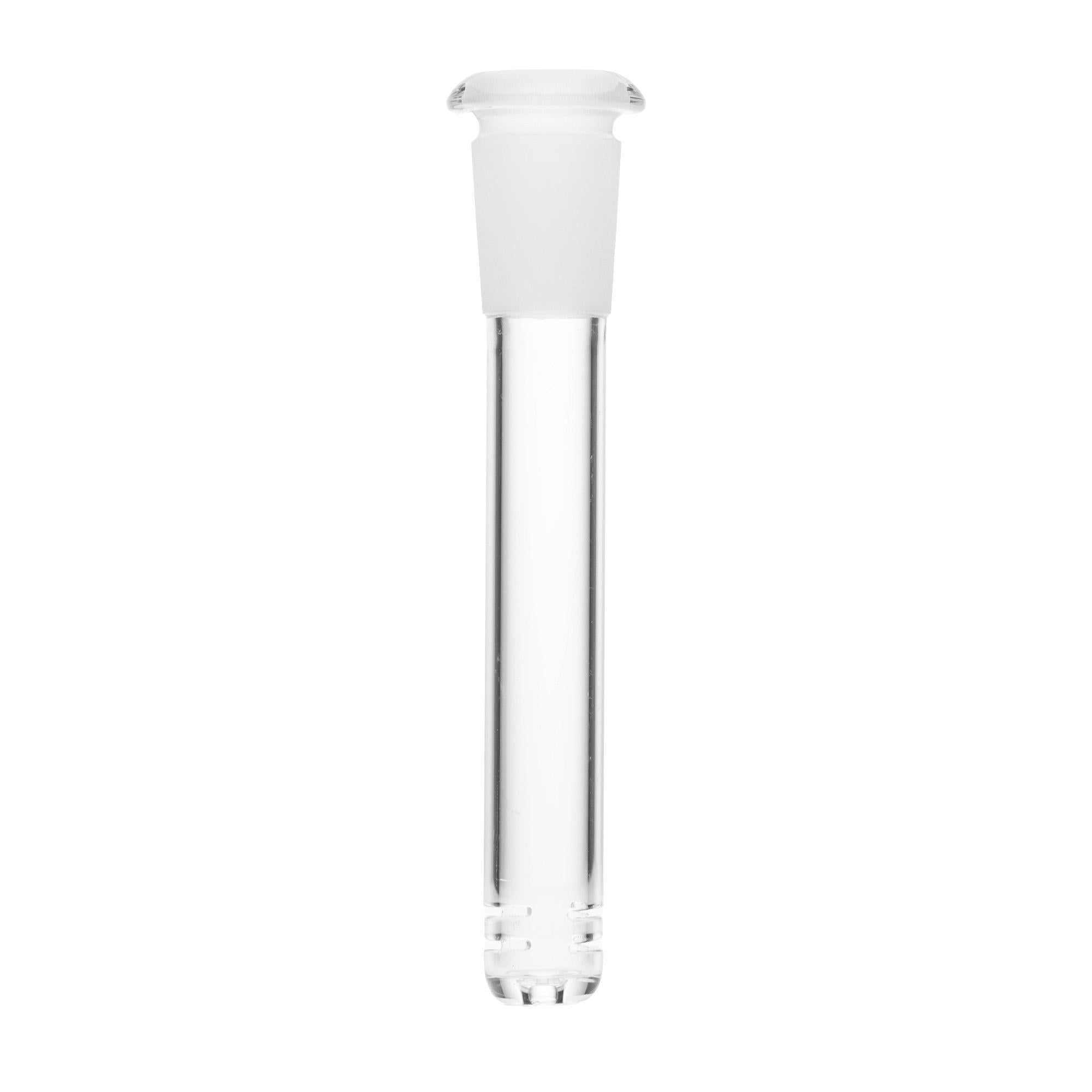 Human Grade Tube Ash Catcher 14mm, clear design, 4.7 inches tall, compatible with water pipes.
