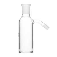 Human Grade Tube Ash Catcher 14mm, clear glass, 4.7 inches tall for water pipes with 45° or 90° joint angle.