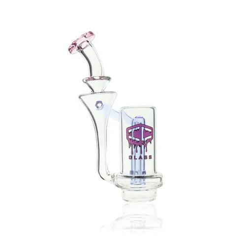 IC Glass CARTA Top Cyclone Recycler featuring advanced water filtration and vortex action for smooth hits.