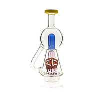 IC Glass CARTA Top Dual Perk Recycler featuring dual percolators for smooth, flavorful hits.
