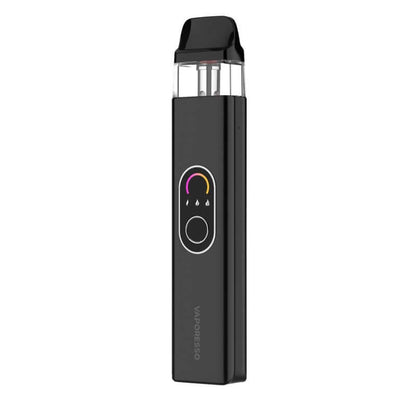 Vaporesso XROS 4 device featuring COREX 2.0 Technology and adjustable output modes for enhanced vaping experience.