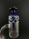 Import Bubble Cap 25mm - Dot Stack with vibrant design on flat-top quartz banger for optimal vapor production.