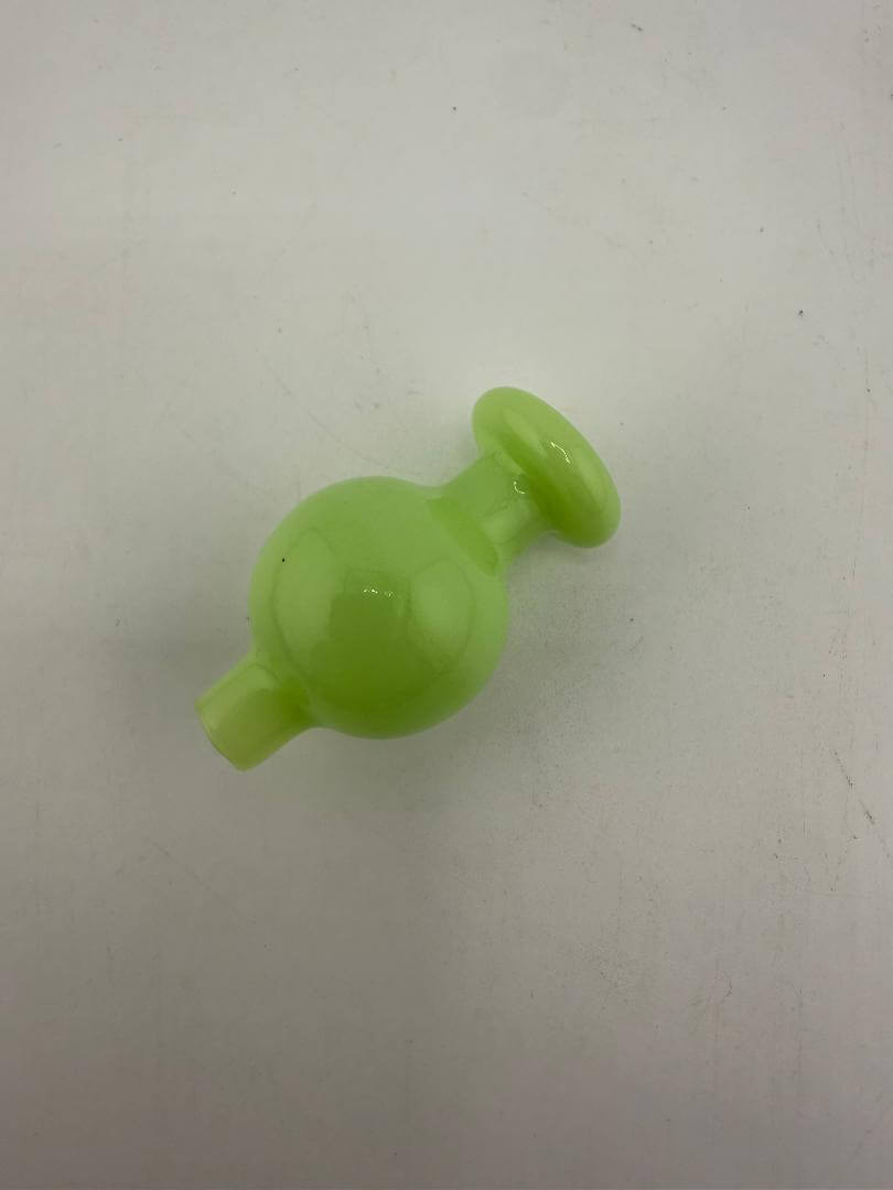 Import Glass Single Color Bubble Cap in vibrant green for smooth airflow and style.