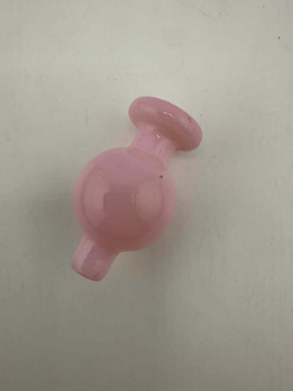 Import Glass Single Color Bubble Cap in pink color, designed for smooth airflow and stylish functionality.