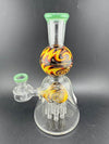 Import Glass Wig Wag Tree Perk 7" 14mm 90° | Premium glass rig with vibrant design and tree percolator.