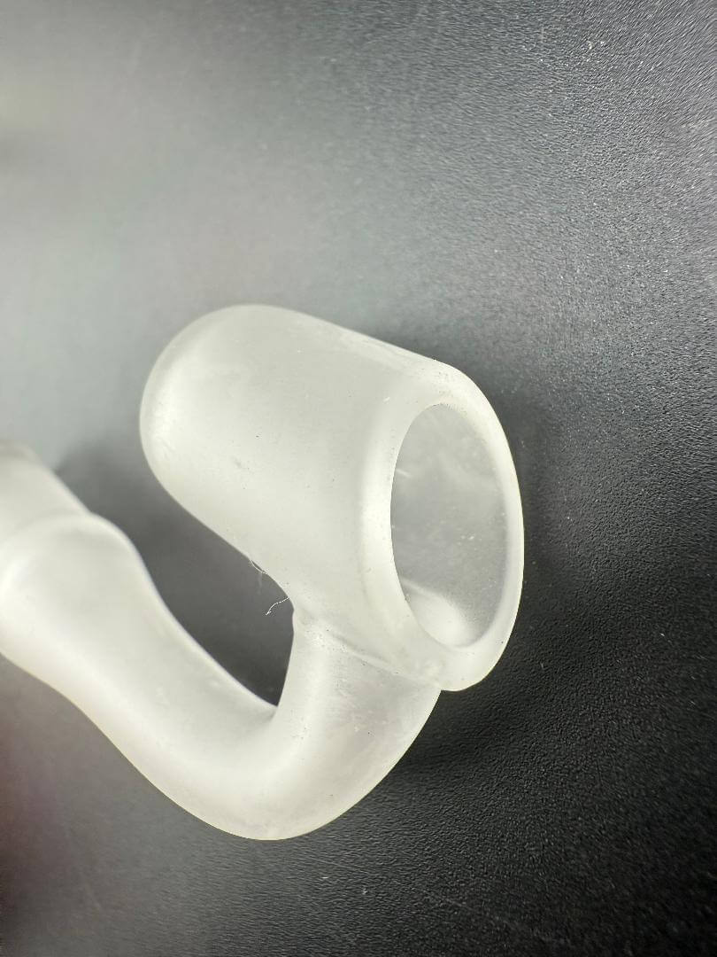 Import Quartz Banger - Sandblasted Female 10mm 90° close-up showing sandblasted finish and 90-degree angle.