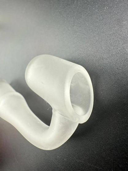 Import Quartz Banger - Sandblasted Female 10mm 90° close-up showing sandblasted finish and 90-degree angle.