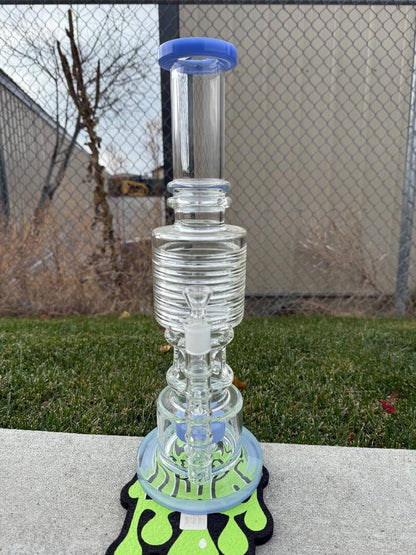 Import Slit Disk Perk Large Maria Straight Tube 14mm 90° featuring a slit disk percolator for smooth hits.