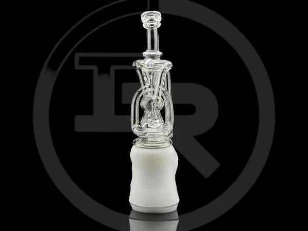 Iridescent Glass Focus V Carta Glass Replacement - Tricycler shown with clear glass design and white base.