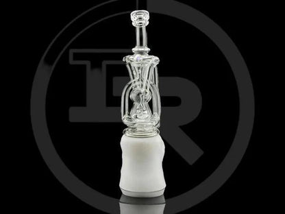 Iridescent Glass Focus V Carta Glass Replacement - Tricycler shown with clear glass design and white base.