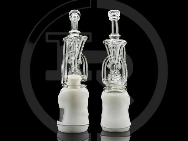 Iridescent Glass Focus V Carta Glass Replacement - Tricycler, 5" tall recycler attachment for Carta OG and Carta 2.