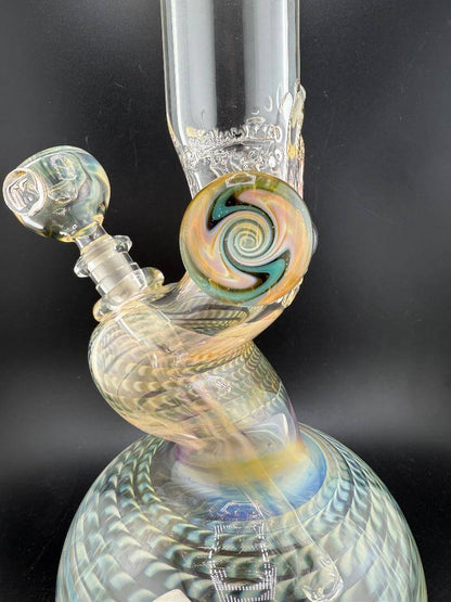 JP Killman Glass 45mm Bubble Bent Beaker 14mm