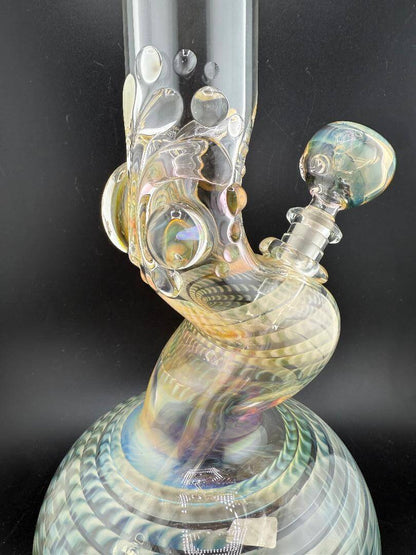 JP Killman Glass 45mm Bubble Bent Beaker 14mm