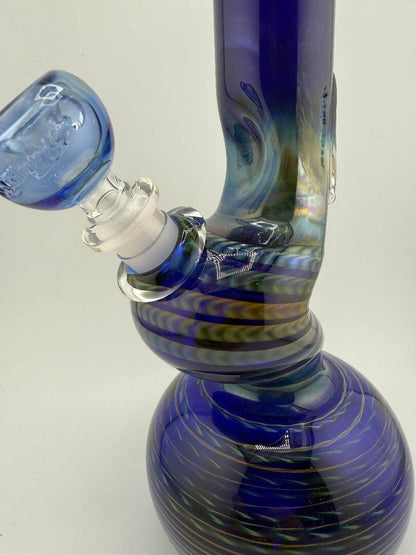 JP Killman Glass Cobalt  Bubble Bent Beaker Tube 14mm