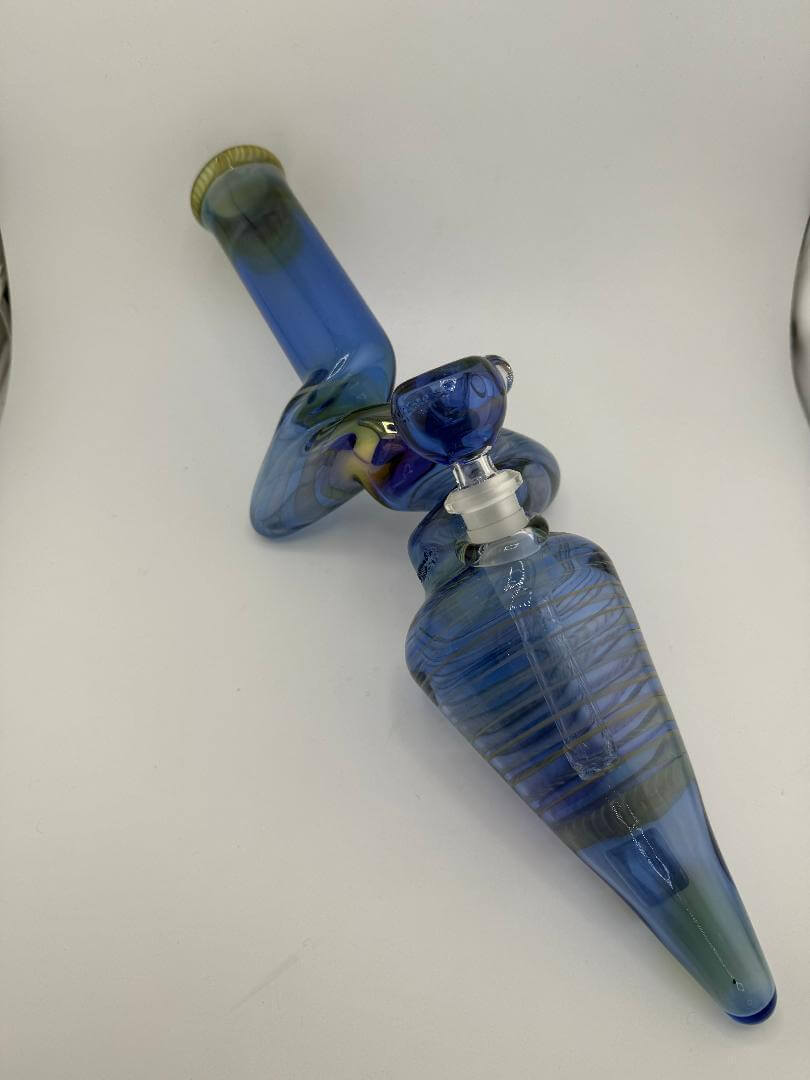 JP Killman Glass Couch Potatoe Medium Zong Beaker Cobalt & Fumed 14mm
