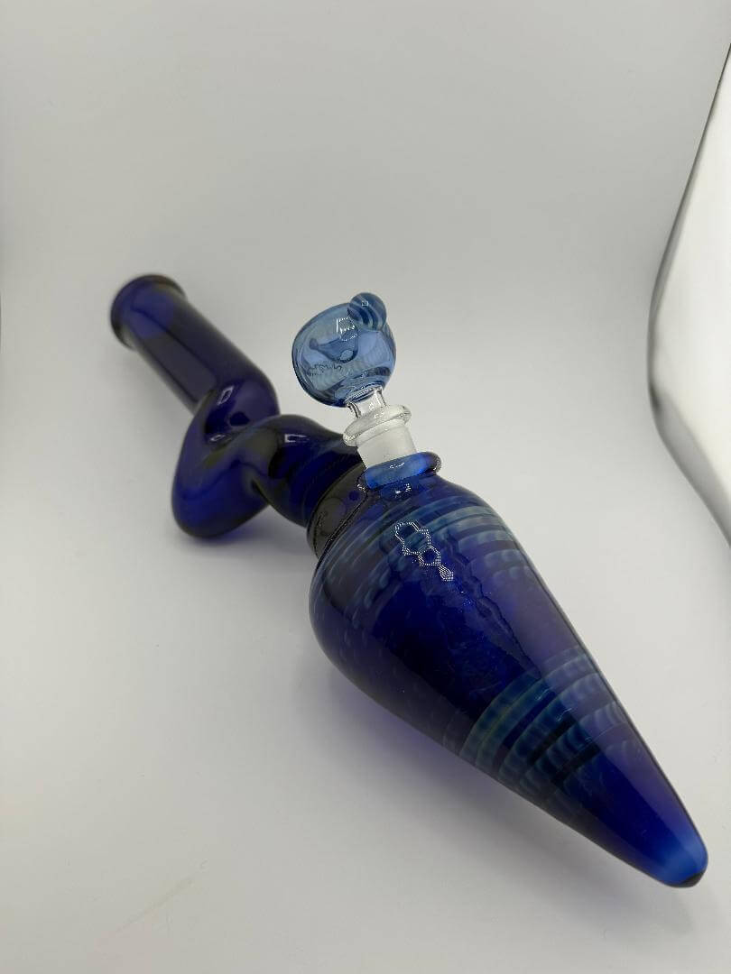 JP Killman Glass Couch Potatoe Medium Zong Beaker Cobalt & Fumed 14mm