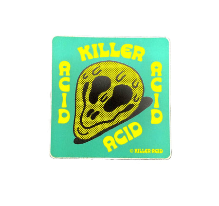 Killer Acid Sticker - Alien Face Melt design featuring bold colors and playful alien graphic.