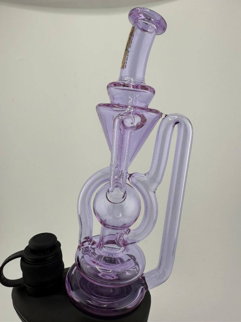 Purple glass water pipe attachment designed for smooth airflow and cool vapor, ideal for elevated dabbing experiences.