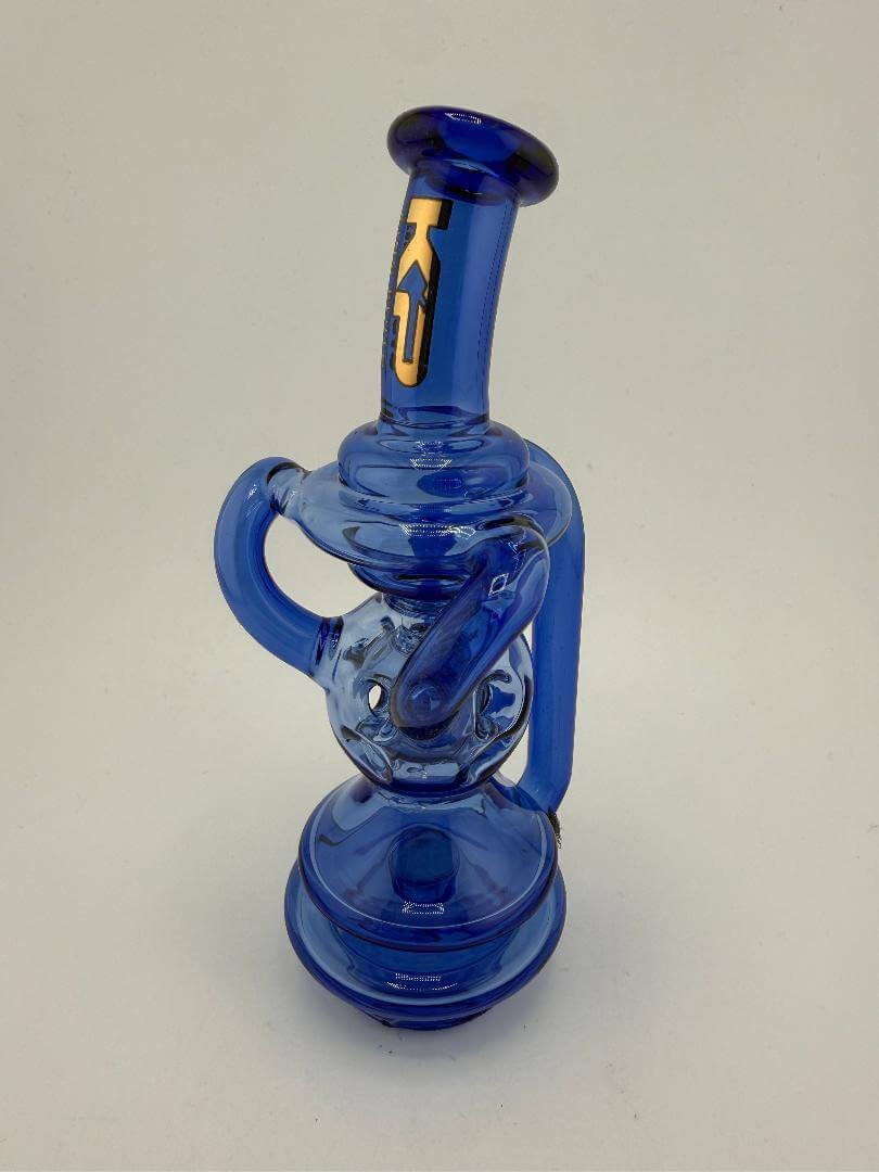 King Pluto Carta Top - Tide Bringer cobalt blue recycler attachment for smooth vaping hits.