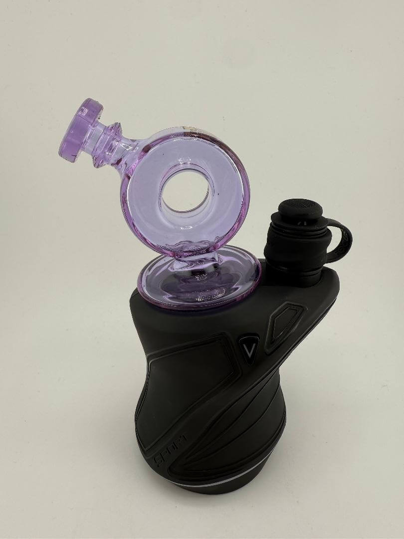 King Pluto Focus V Carta Replacement Top in Lunar Orbit, showcasing sleek design and premium glass attachment for enhanced vapor experience.