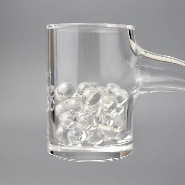 Ruby Pearl Co Terp Pearls - Ruby & Sapphire 5mm in a clear quartz banger showing premium heat retention.