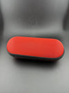 Pipe Case - Large in red color, designed for protective storage of larger glass pieces like pipes and bubblers.