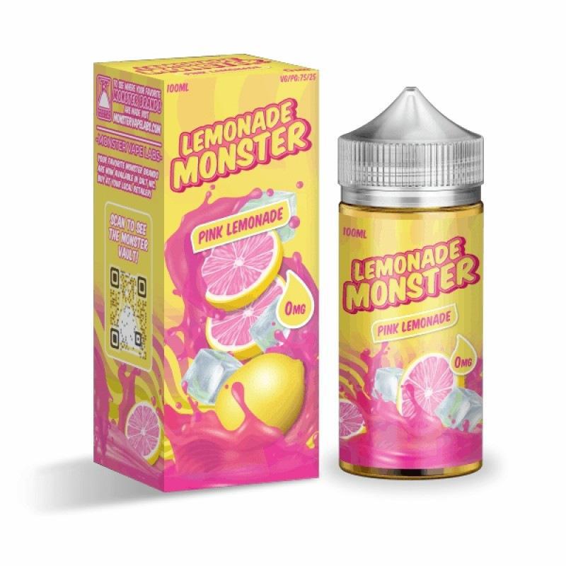 Lemonade Monster Pink Lemonade 100ml e-liquid with vibrant packaging and refreshing flavor
