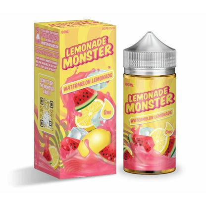 Lemonade Monster 100ml Watermelon Lemonade e-liquid with vibrant packaging and refreshing flavors.