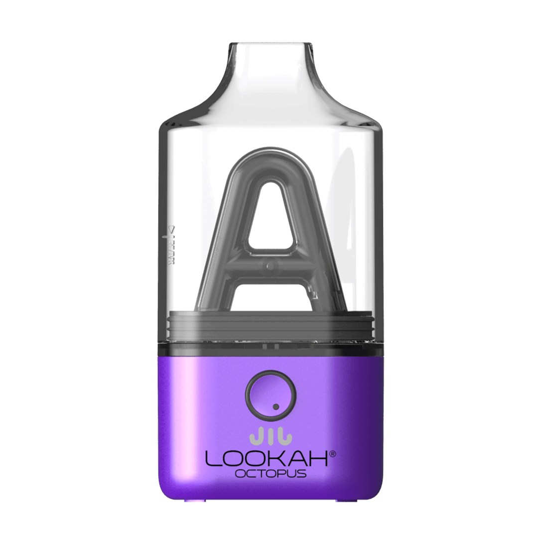 Lookah Octopus Mini E-Rig in purple color showcasing compact design and advanced features for wax concentrates.