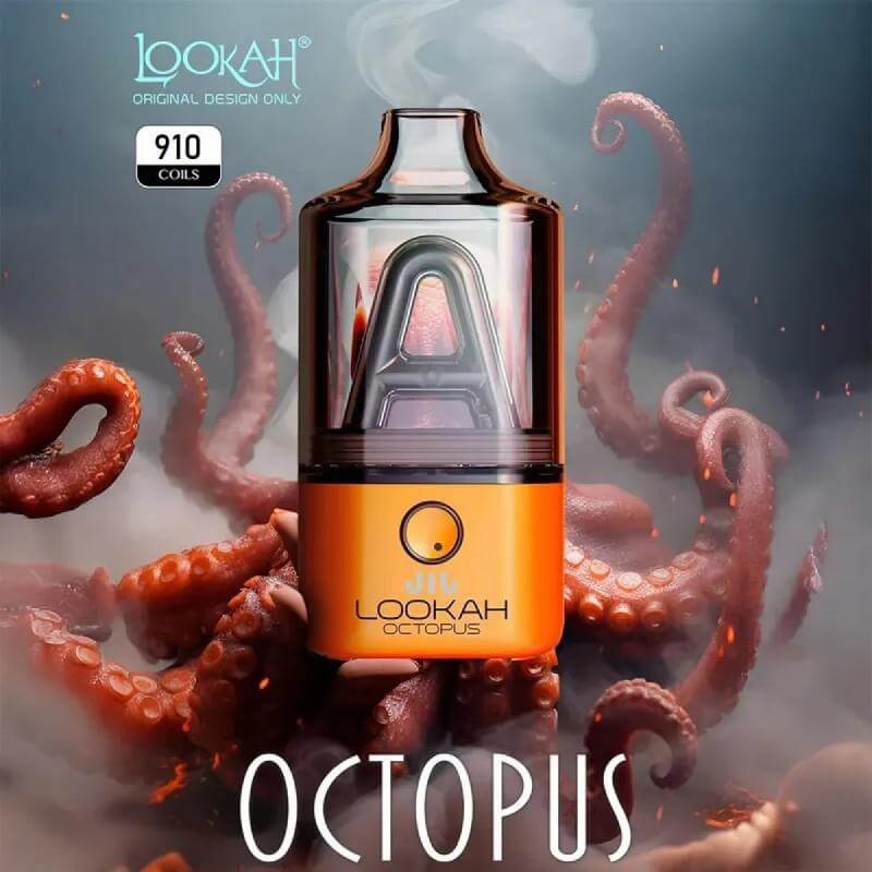 Lookah Octopus Mini E-Rig with octopus design and 910 coils, showcasing its sleek and portable features.