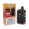 Lost Vape Orion Bar 50K Disposable Device in StrawWana flavor with Infinite Galaxy screen and warning label.
