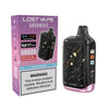 Lost Vape OrionBar 50K Disposable Device packaging and vape with infinite galaxy screen, flavor: Juicy Peach, warning label included.