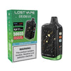 Lost Vape OrionBar 50K Disposable in Sour Apple Ice flavor with 360° galaxy design and 50,000 puffs capacity.