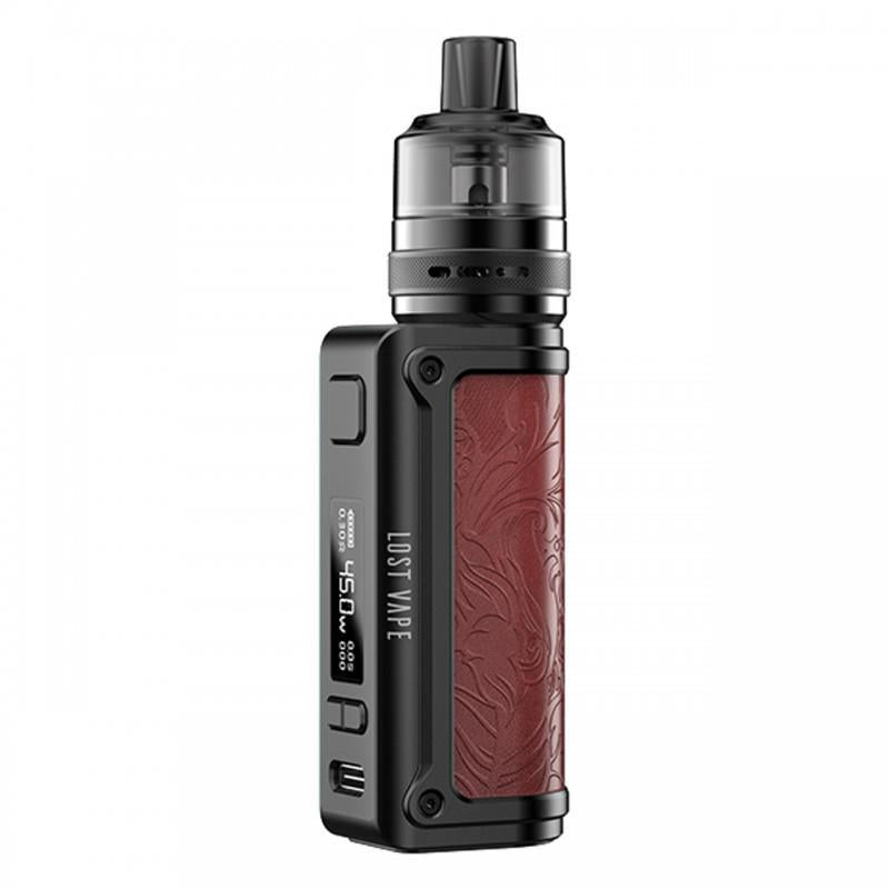 Lost Vape Thelema Mini 45W Kit w/ UB Lite Pod Tank, sleek design and built-in battery for a great vaping experience.