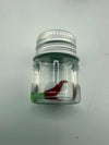 Lucky Gnome Glass Terp Pearl in a jar with a vibrant red and green pepper design for enhanced dab sessions.
