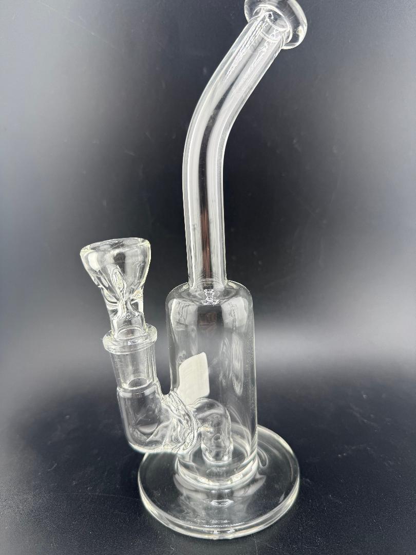 Lylo Glass Clear Scientific Prodo Rig 14mm 90° made in Spokane, WA with precise borosilicate glass design for optimal airflow.