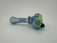 Mank Glass Dry Pipe - Full Color W/ Color Accent Cap & Encased Opal