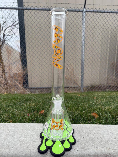MAV Glass "18 Straight Tube Ash Catcher Combo - Taco" featuring a vibrant design.