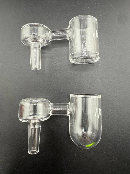 MAV Glass Quartz Banger - 10mm 90° Male Flat or Round Bottom options displayed on a black background.