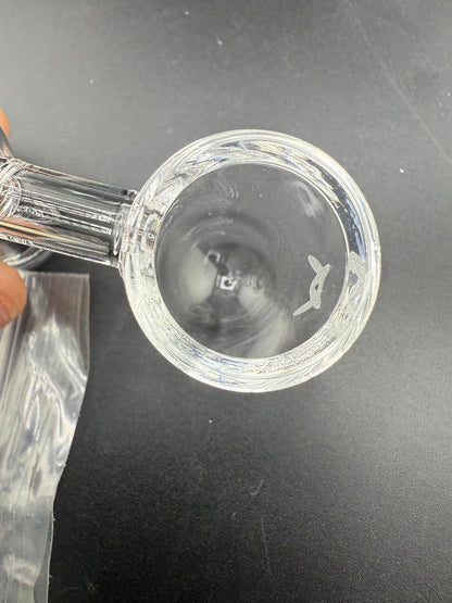 Mav Glass Quartz Banger - 14mm 90° Female top view showing clear glass design and smooth finish.