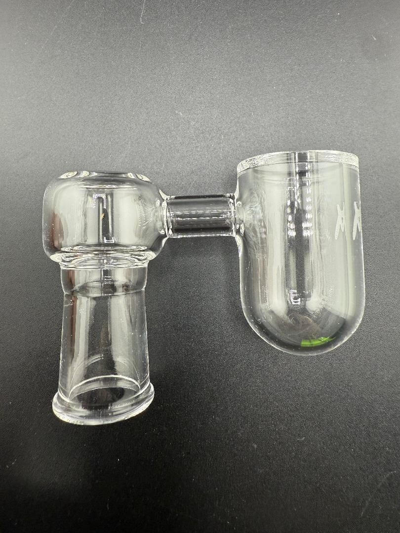 Mav Glass Quartz Banger - 14mm 90° Female showing clear glass design and 90° angle for optimal use.