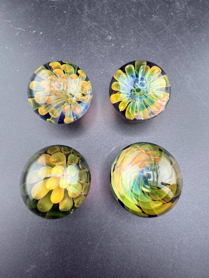 Mcdoogle Glass Marble - 30mm Fume Implosion handcrafted marbles with vibrant fume implosion designs.