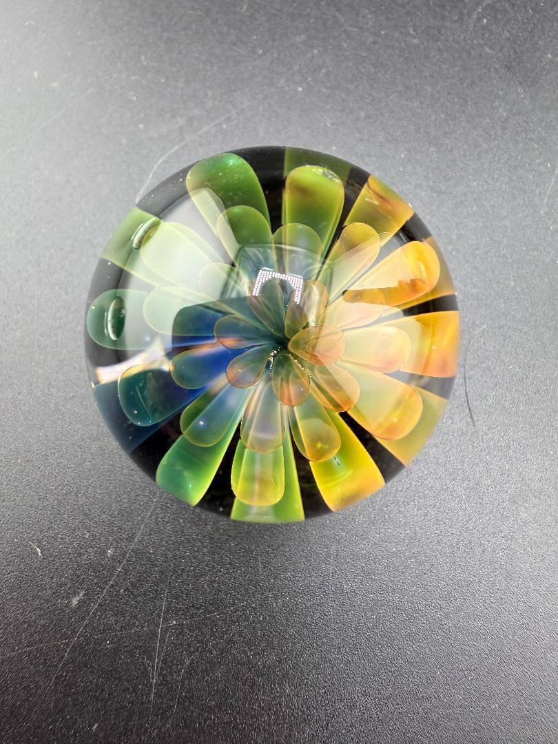 Mcdoogle Glass Marble - 31mm Fume Implosion with vibrant colors and intricate design.