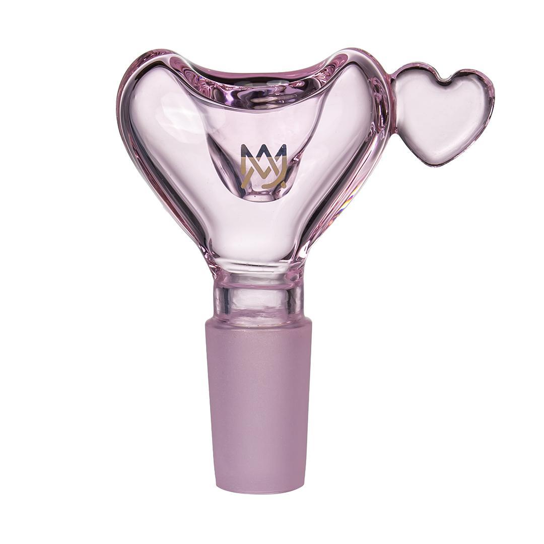 MJ Arsenal 14mm Bowl - Heart Flower Bowl with heart design for 14mm water pipes, elegant smoking accessory.