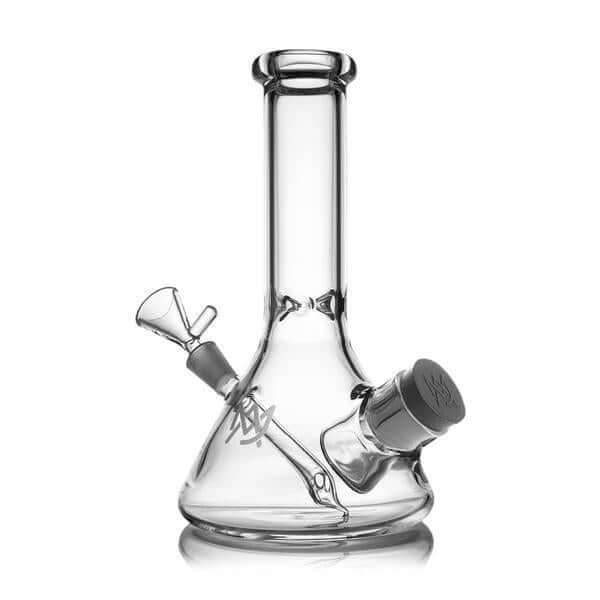 MJ Arsenal Cache Beaker 10mm 45° showcasing a sleek design with storage feature for an enhanced smoking experience.