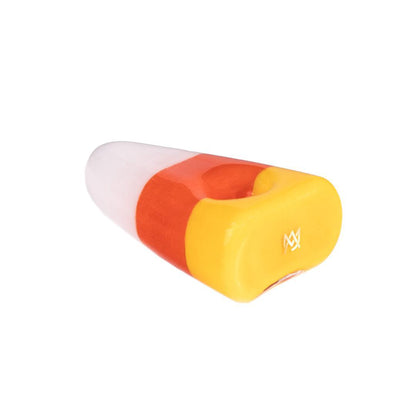 MJ Arsenal Candy Corn Pipe featuring vibrant candy corn colors, perfect for Halloween celebrations.