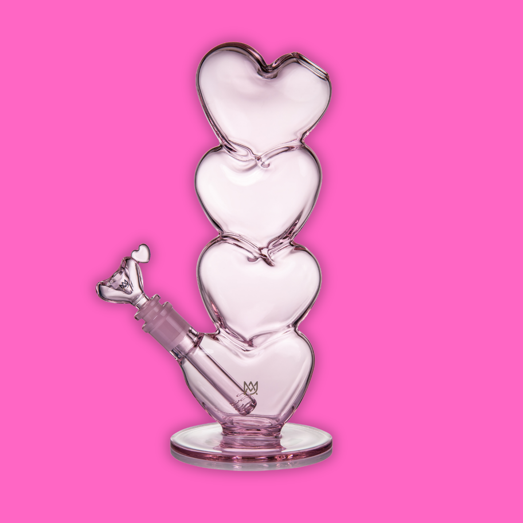 MJ Arsenal Flower Straight Tube - Evermore with heart-shaped design, part of the Valentine's Day Collection.