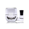 MJ Arsenal ISO Station made of Borosilicate Glass for easy cleaning, featuring storage for cotton swabs and solution.